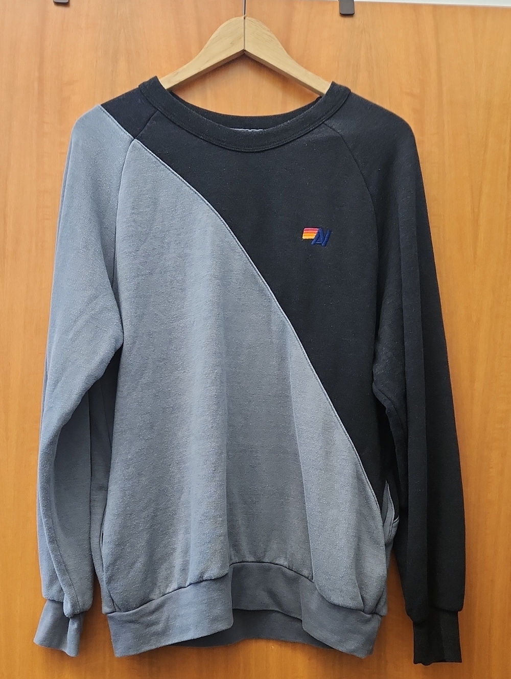 Aviator Nation Two Tone Crewneck Sweatshirt Unisex Size Large